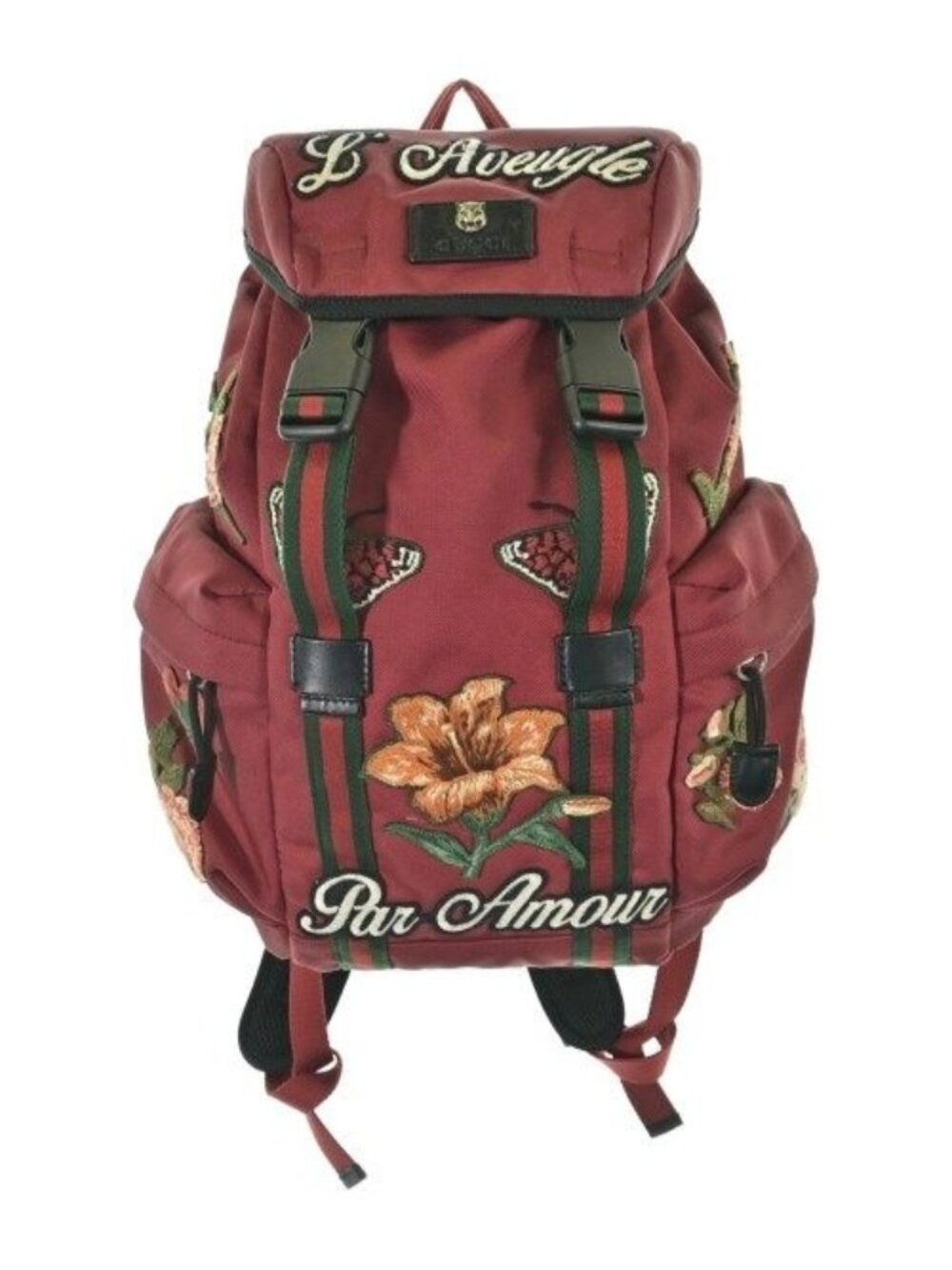 Gucci Techno Canvas Embroidery Backpack